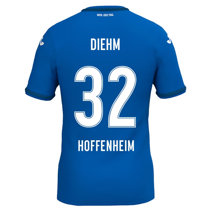 Women Football Vanessa Diehm #32 Royal Blue Home Jersey 2024/25 T-Shirt Canada