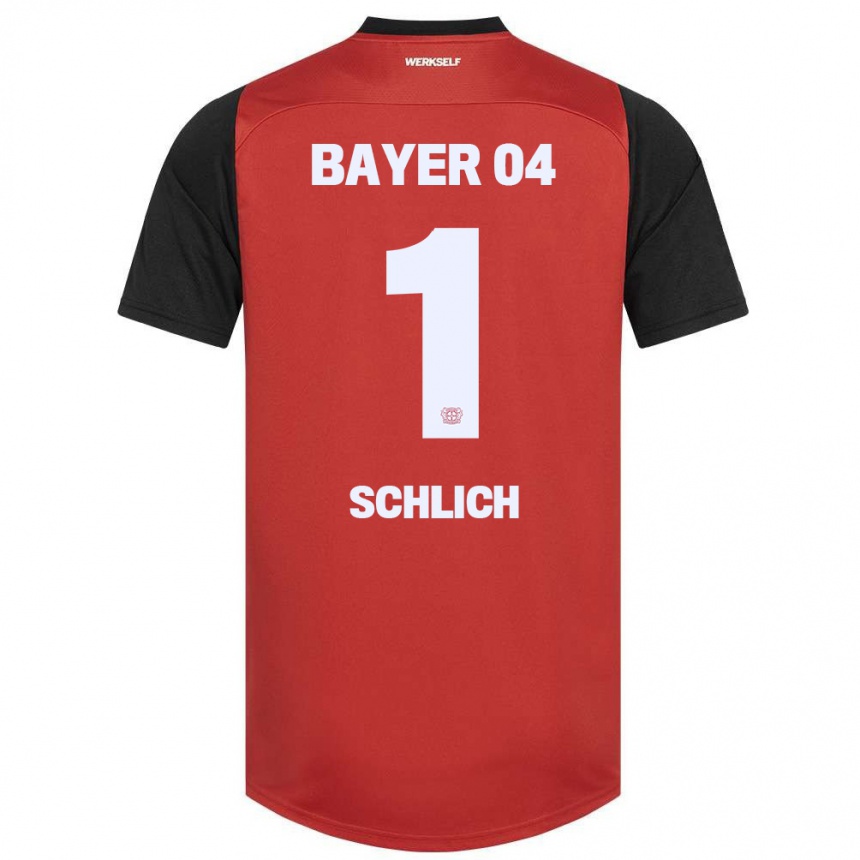 Women Football Jesper Schlich #1 Red Black Home Jersey 2024/25 T-Shirt Canada