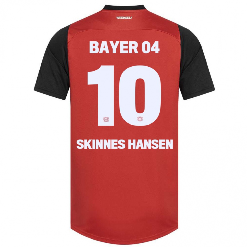 Women Football Synne Skinnes Hansen #10 Red Black Home Jersey 2024/25 T-Shirt Canada