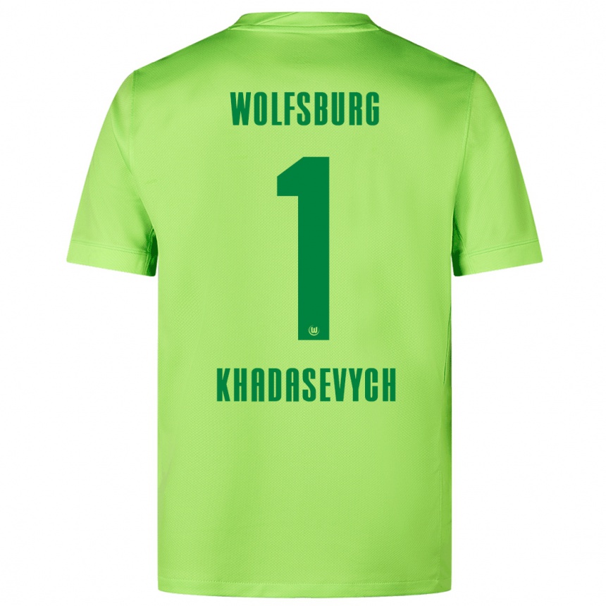 Women Football Kyrylo Khadasevych #1 Fluorescent Green Home Jersey 2024/25 T-Shirt Canada