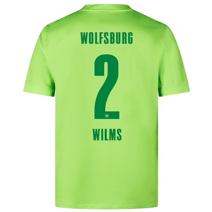 Women Football Lynn Wilms #2 Fluorescent Green Home Jersey 2024/25 T-Shirt Canada