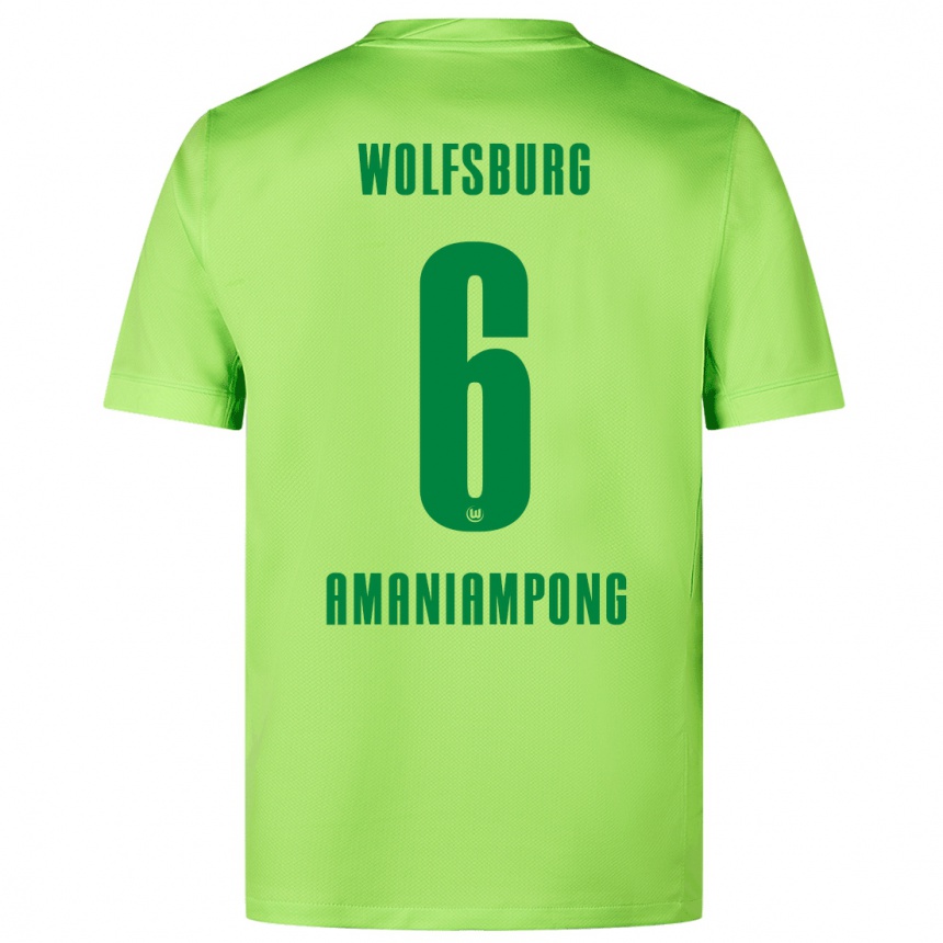 Women Football Marces Amaniampong #6 Fluorescent Green Home Jersey 2024/25 T-Shirt Canada