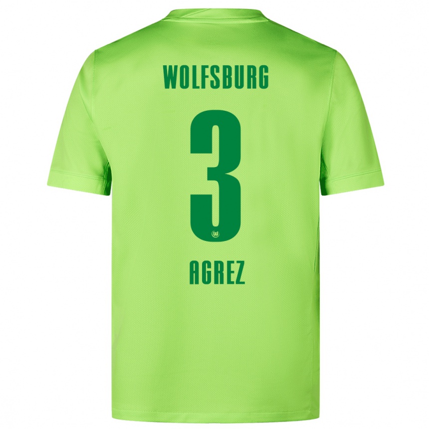 Women Football Sara Agrež #3 Fluorescent Green Home Jersey 2024/25 T-Shirt Canada