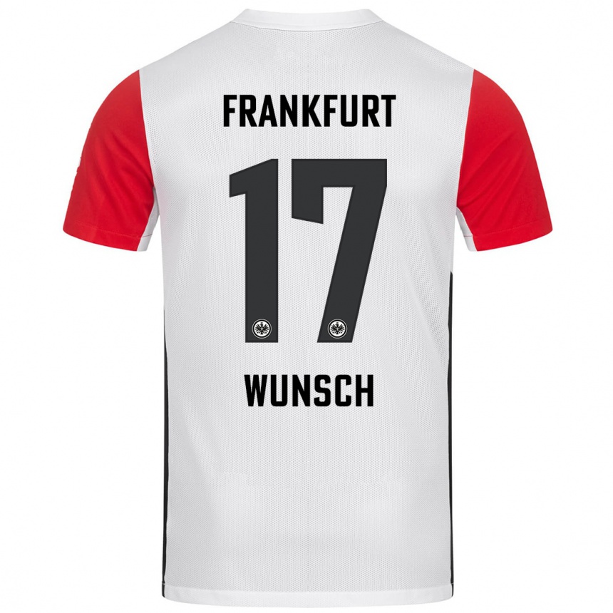 Women Football Paul Wünsch #17 White Red Home Jersey 2024/25 T-Shirt Canada