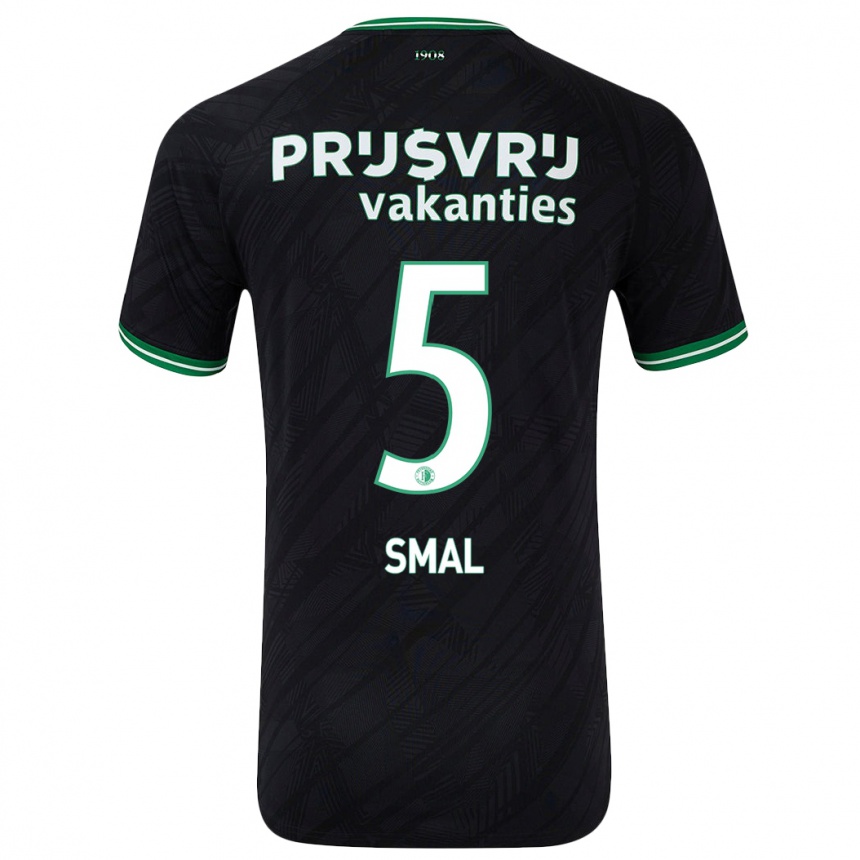 Women Football Gijs Smal #5 Black Green Away Jersey 2024/25 T-Shirt Canada