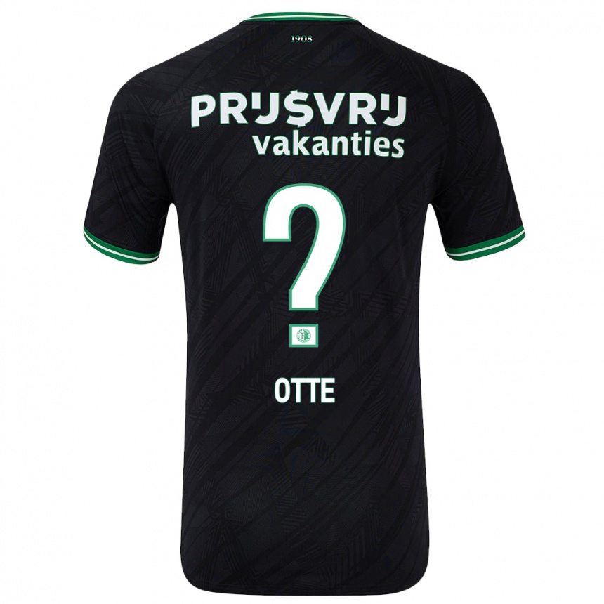 Women Football Björn Otte #0 Black Green Away Jersey 2024/25 T-Shirt Canada