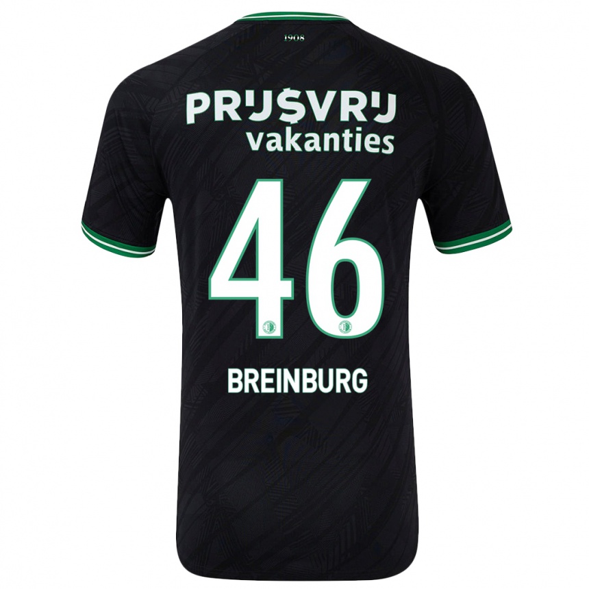 Femme Football Maillot Rainey Breinburg #46 Noir Vert Tenues Extérieur 2024/25 Canada