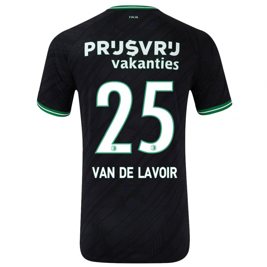 Women Football Romeé Van De Lavoir #25 Black Green Away Jersey 2024/25 T-Shirt Canada