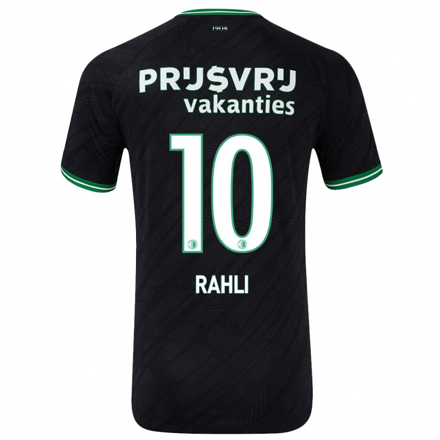 Women Football Khalid Rahli #10 Black Green Away Jersey 2024/25 T-Shirt Canada