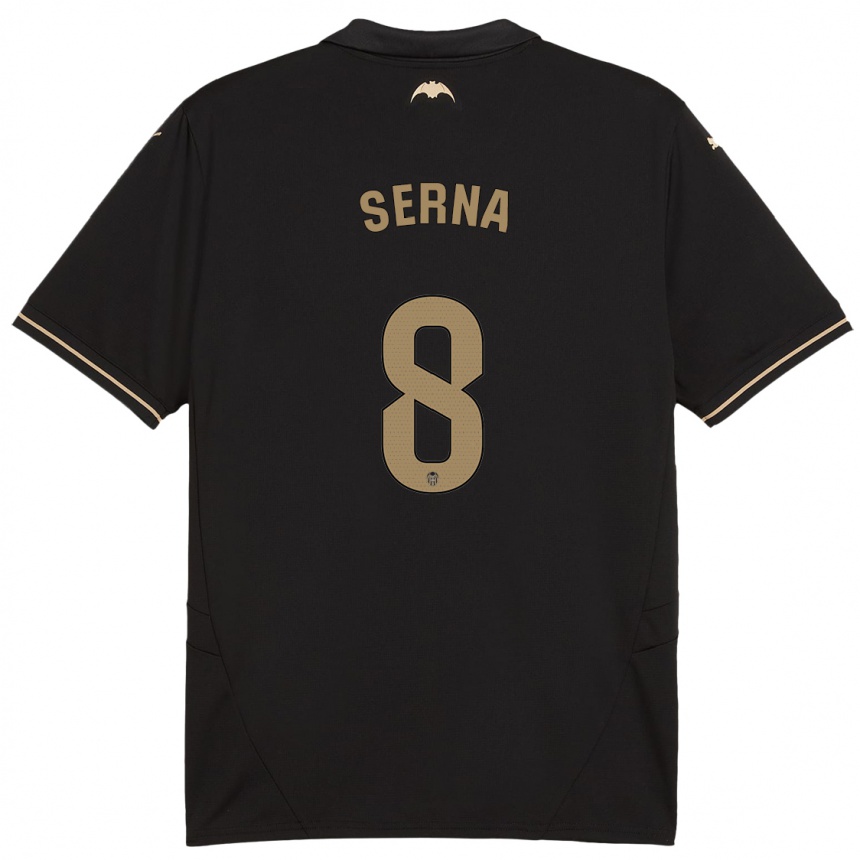 Women Football Liced Serna #8 Black Away Jersey 2024/25 T-Shirt Canada