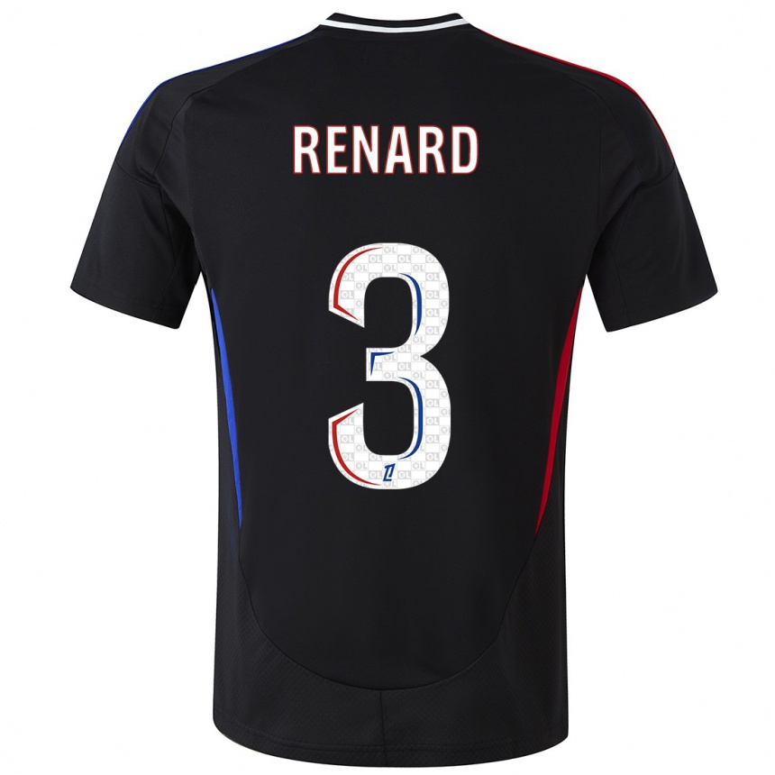 Femme Football Maillot Wendie Renard #3 Noir Tenues Extérieur 2024/25 Canada