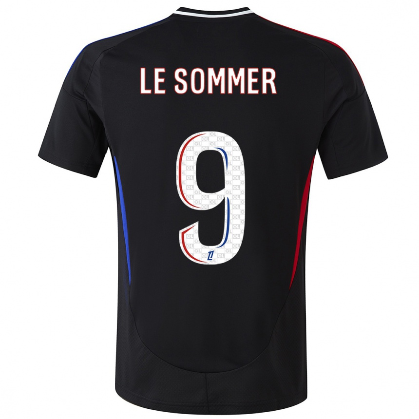 Femme Football Maillot Eugenie Le Sommer #9 Noir Tenues Extérieur 2024/25 Canada