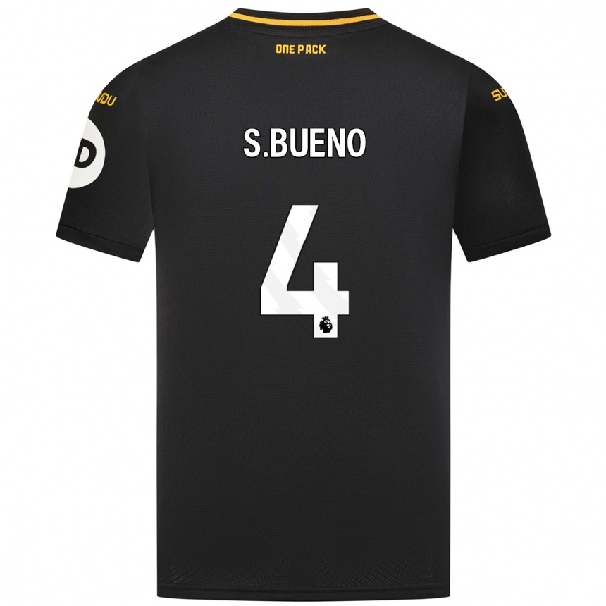 Women Football Santiago Bueno #4 Black Away Jersey 2024/25 T-Shirt Canada