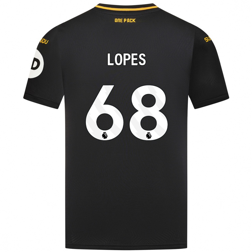 Women Football Leo Lopes #68 Black Away Jersey 2024/25 T-Shirt Canada