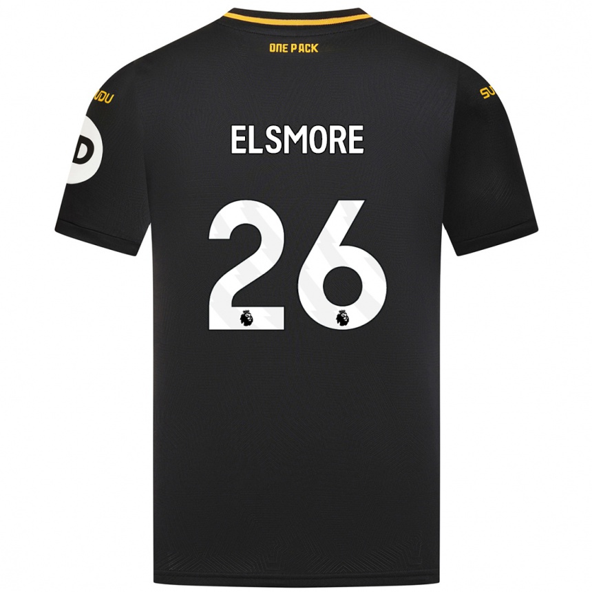 Women Football Ria Elsmore #26 Black Away Jersey 2024/25 T-Shirt Canada