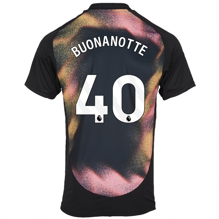 Women Football Facundo Buonanotte #40 Black White Away Jersey 2024/25 T-Shirt Canada