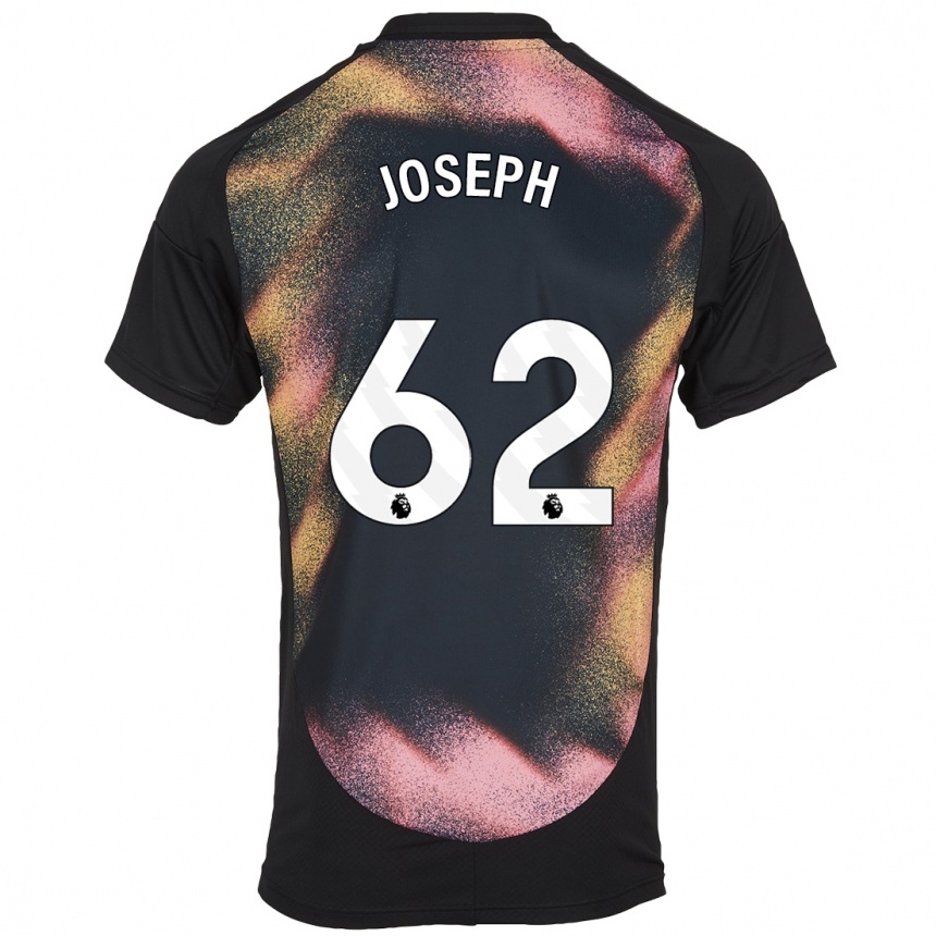 Women Football Jayden Joseph #62 Black White Away Jersey 2024/25 T-Shirt Canada