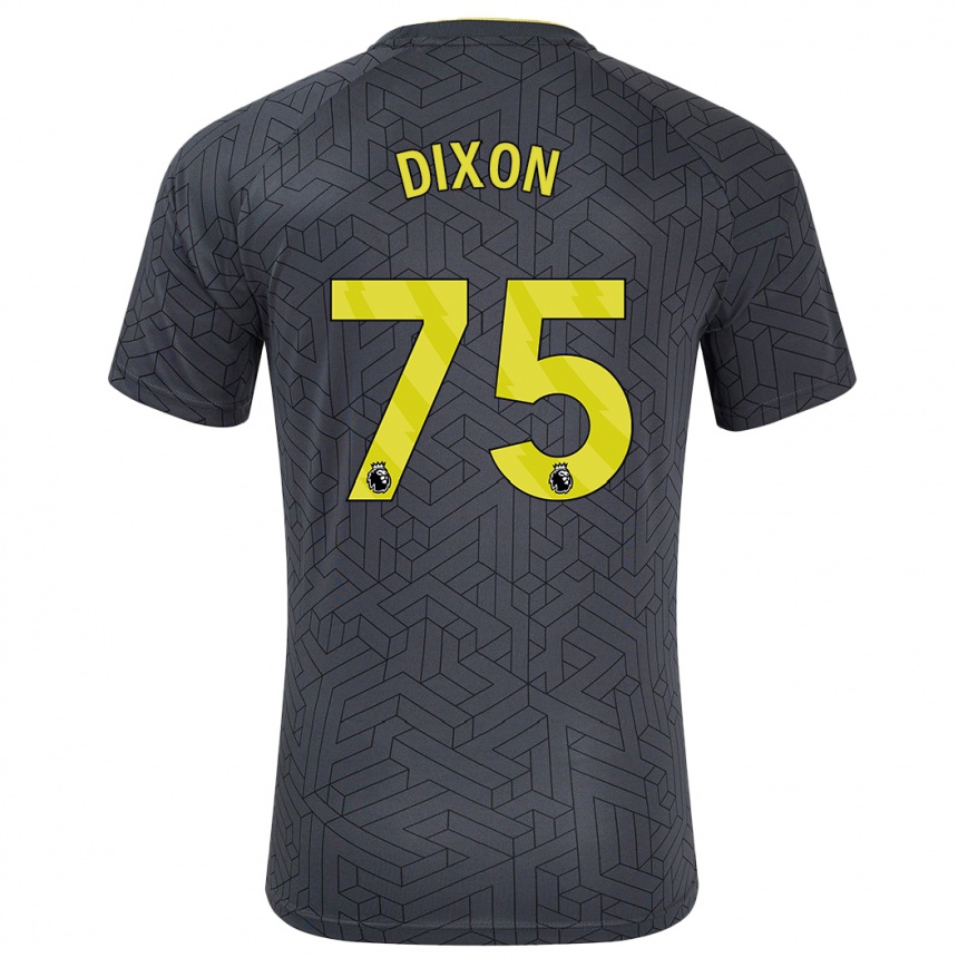 Femme Football Maillot Roman Dixon #75 Noir Jaune Tenues Extérieur 2024/25 Canada