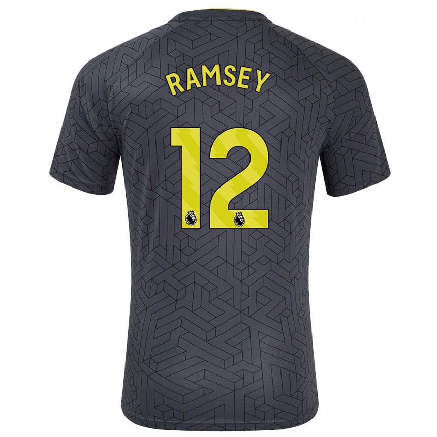 Femme Football Maillot Emily Ramsey #12 Noir Jaune Tenues Extérieur 2024/25 Canada