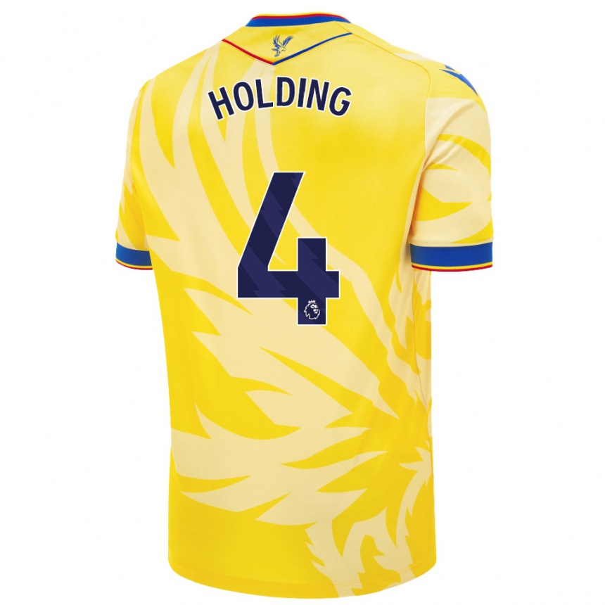 Femme Football Maillot Rob Holding #4 Jaune Tenues Extérieur 2024/25 Canada