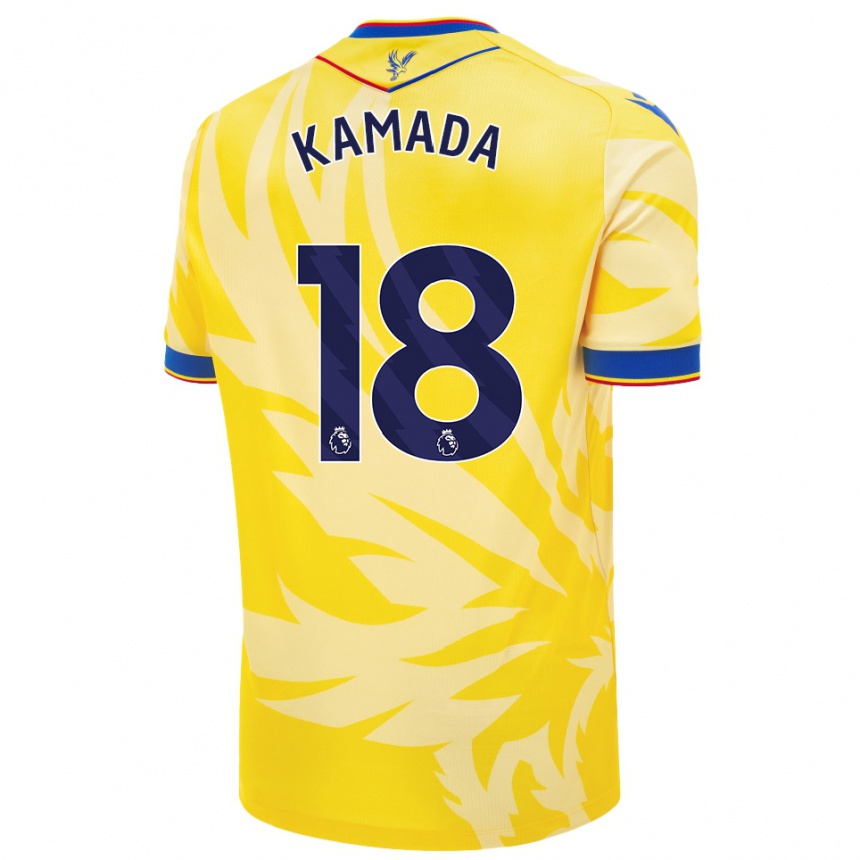 Women Football Daichi Kamada #18 Yellow Away Jersey 2024/25 T-Shirt Canada