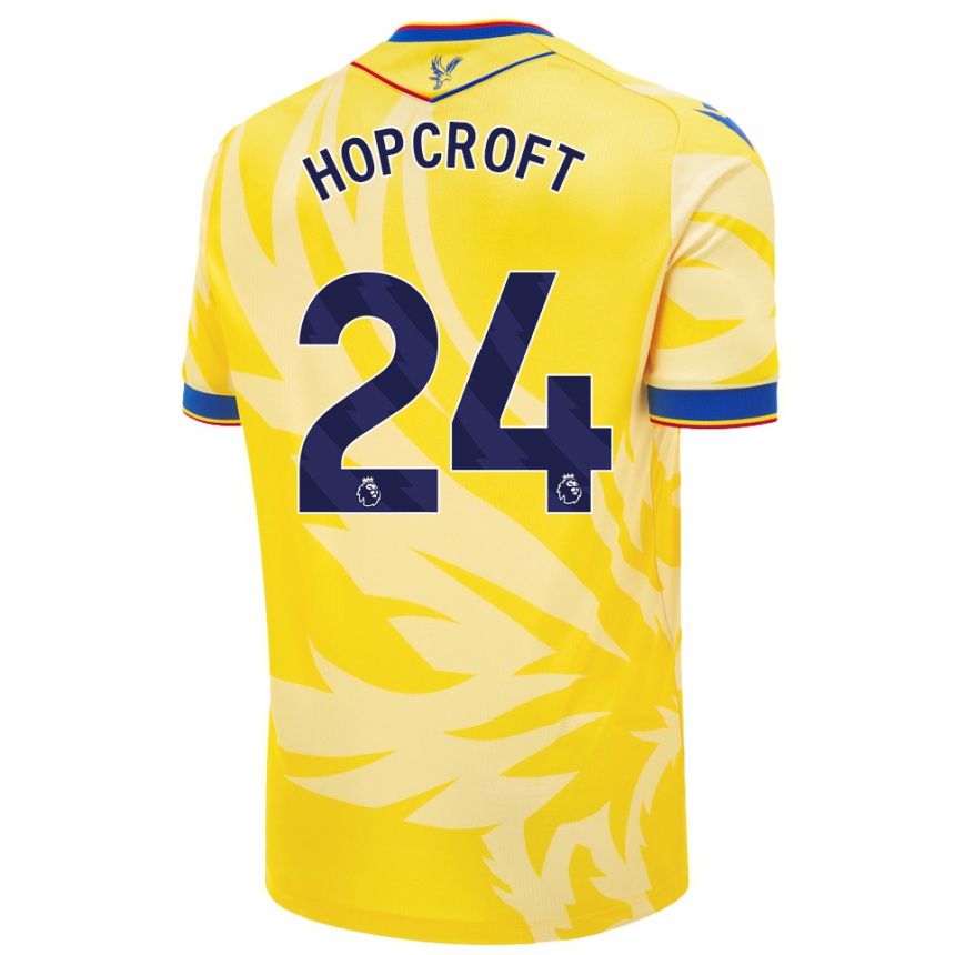 Women Football Shanade Hopcroft #24 Yellow Away Jersey 2024/25 T-Shirt Canada