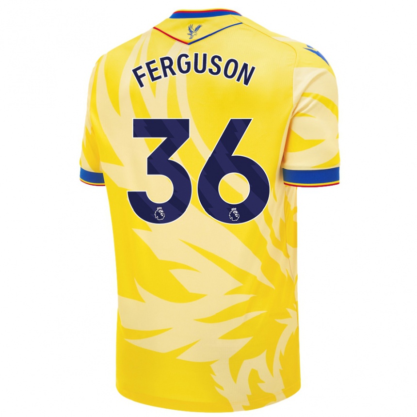 Women Football Nathan Ferguson #36 Yellow Away Jersey 2024/25 T-Shirt Canada