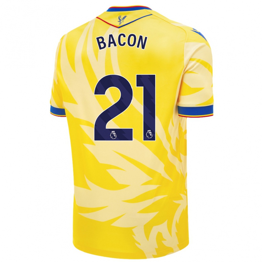 Femme Football Maillot Skye Bacon #21 Jaune Tenues Extérieur 2024/25 Canada