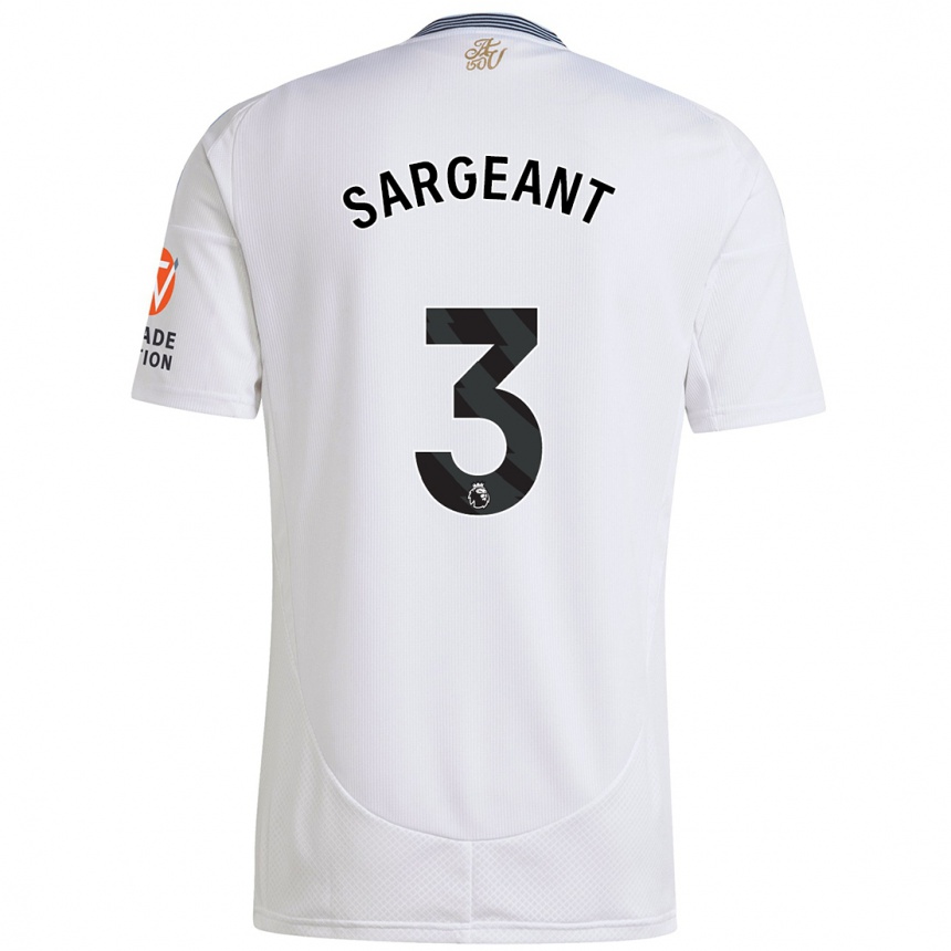 Women Football Meaghan Sargeant #3 White Away Jersey 2024/25 T-Shirt Canada