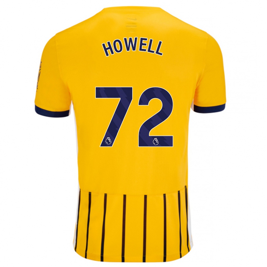 Femme Football Maillot Harry Howell #72 Doré Bleu À Fines Rayures Tenues Extérieur 2024/25 Canada