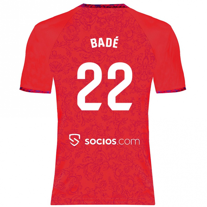 Women Football Loïc Badé #22 Red Away Jersey 2024/25 T-Shirt Canada