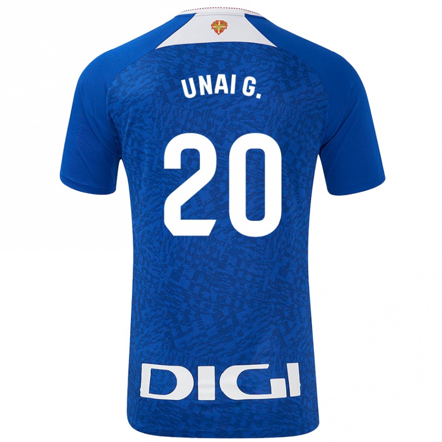 Femme Football Maillot Unai Gómez #20 Bleu Roi Tenues Extérieur 2024/25 Canada