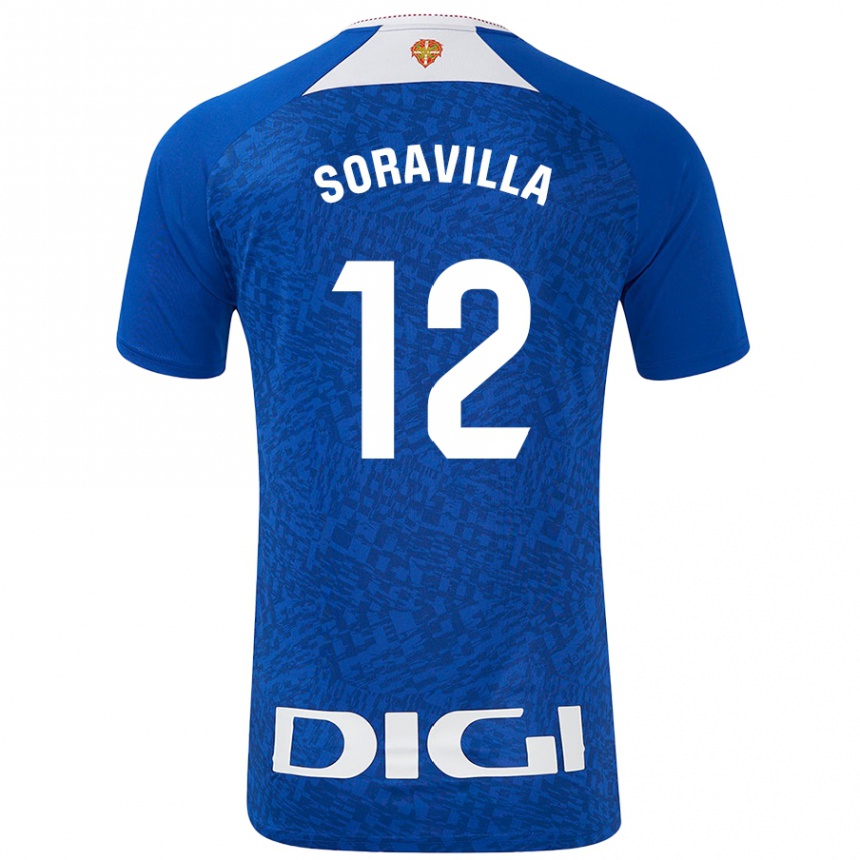 Femme Football Maillot Ander Soravilla #12 Bleu Roi Tenues Extérieur 2024/25 Canada