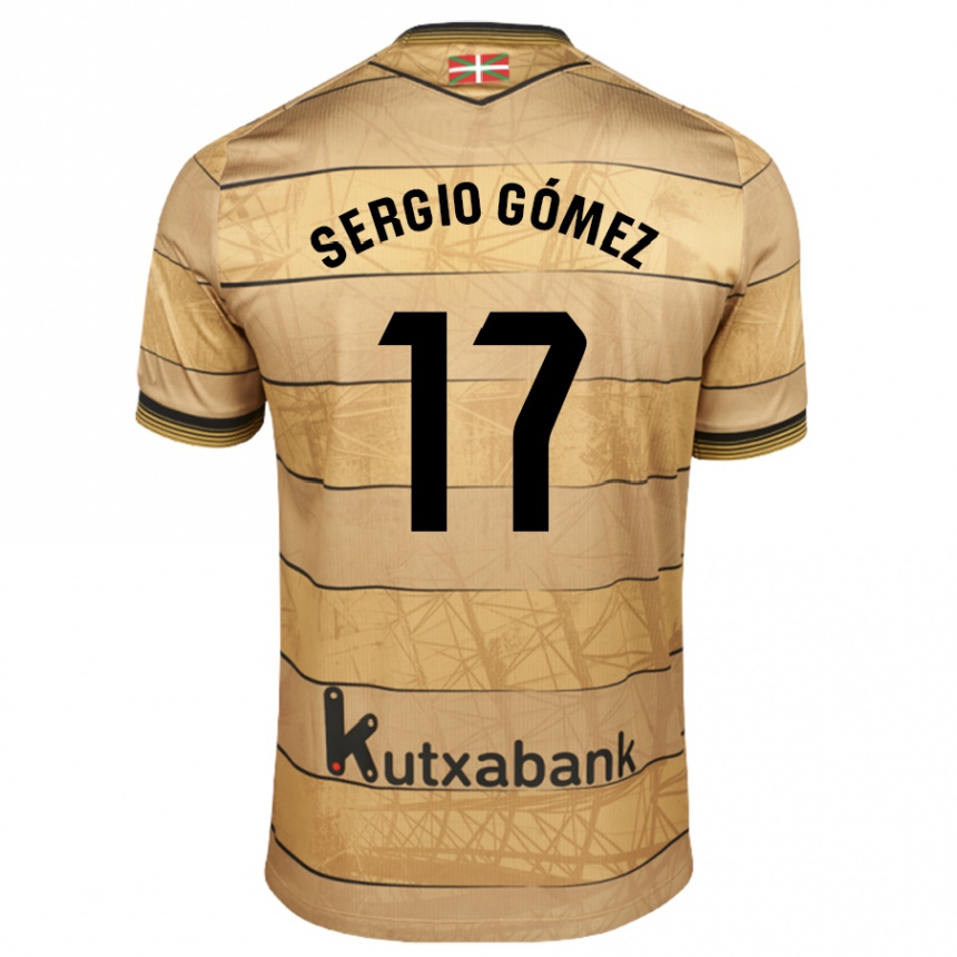 Femme Football Maillot Sergio Gómez #17 Marron Tenues Extérieur 2024/25 Canada