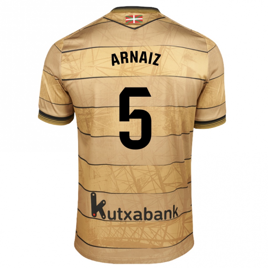 Women Football Iris Arnaiz #5 Brown Away Jersey 2024/25 T-Shirt Canada