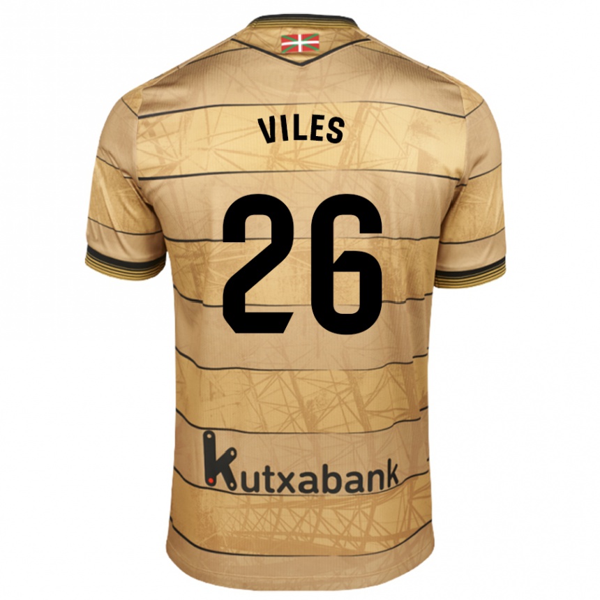 Women Football Elene Viles #26 Brown Away Jersey 2024/25 T-Shirt Canada