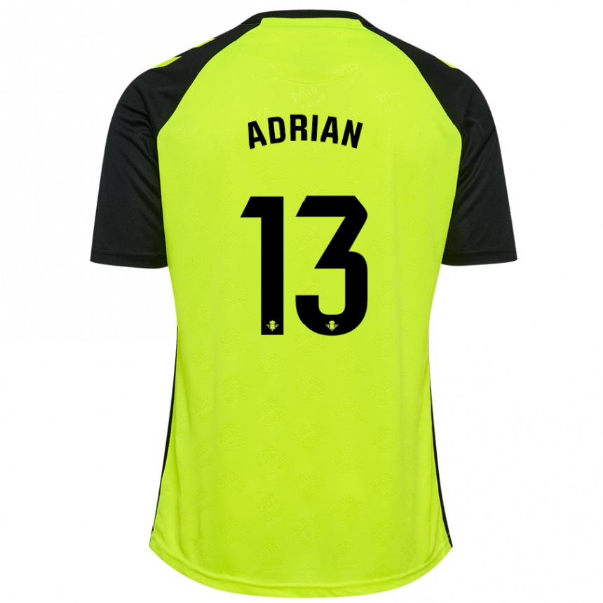 Femme Football Maillot Adrian #13 Jaune Fluo Noir Tenues Extérieur 2024/25 Canada