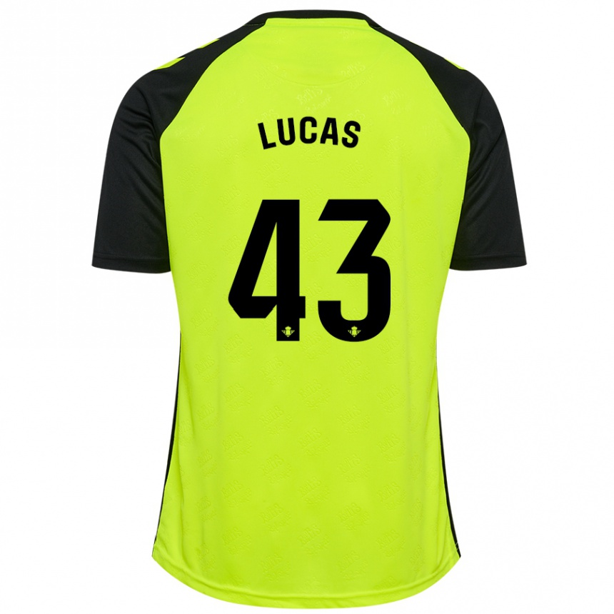 Women Football Lucas Alcázar #43 Fluorescent Yellow Black Away Jersey 2024/25 T-Shirt Canada