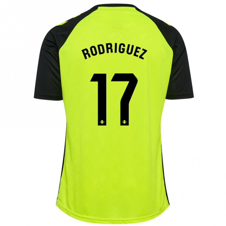 Femme Football Maillot Jesús Rodriguez #17 Jaune Fluo Noir Tenues Extérieur 2024/25 Canada