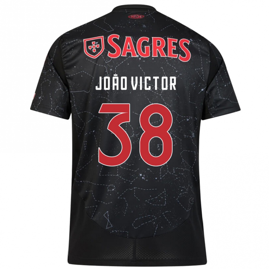 Women Football João Victor #38 Black Red Away Jersey 2024/25 T-Shirt Canada