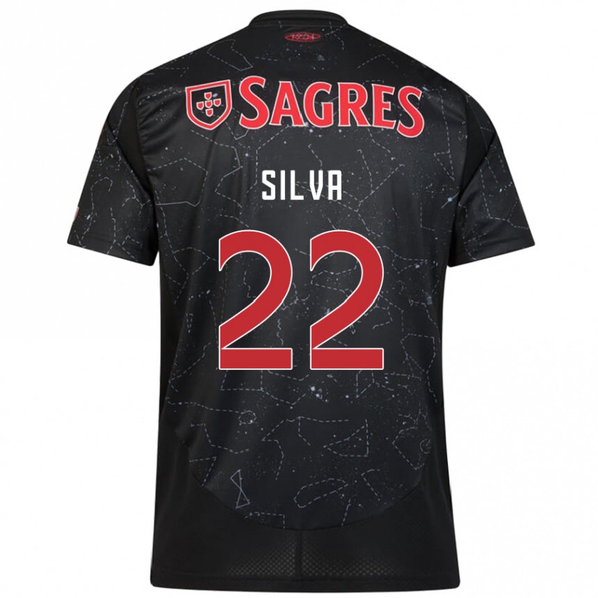 Femme Football Maillot Amelia Silva #22 Noir Rouge Tenues Extérieur 2024/25 Canada