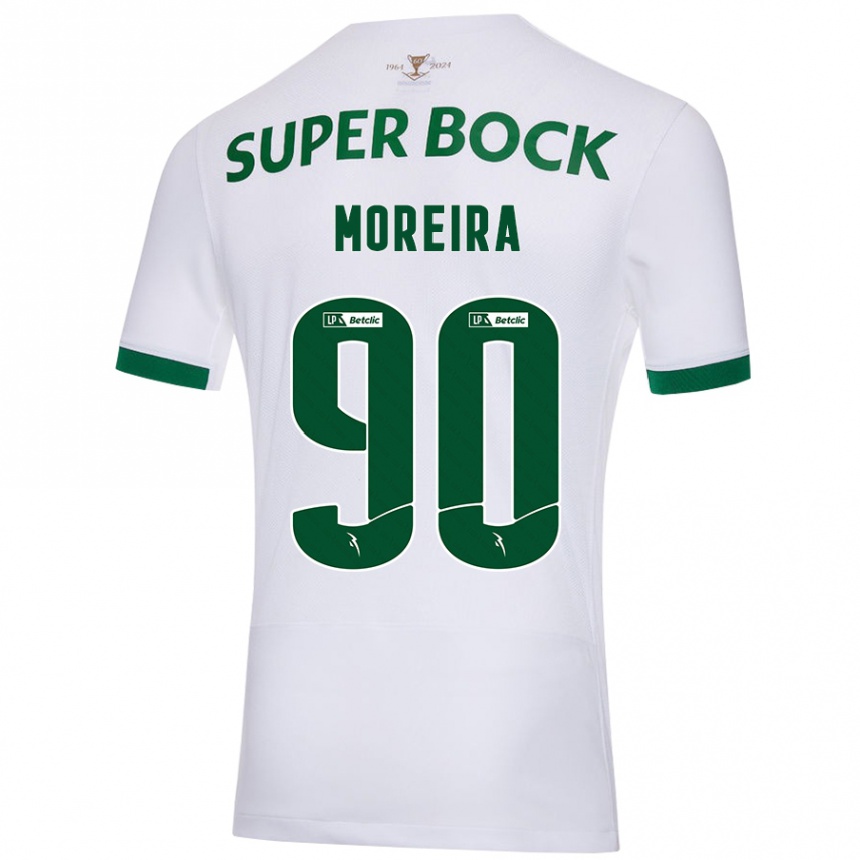 Women Football Afonso Moreira #90 White Green Away Jersey 2024/25 T-Shirt Canada