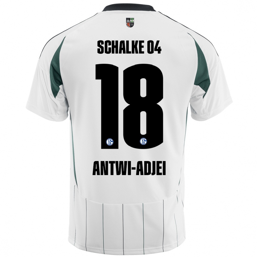 Women Football Christopher Antwi-Adjei #18 White Green Away Jersey 2024/25 T-Shirt Canada