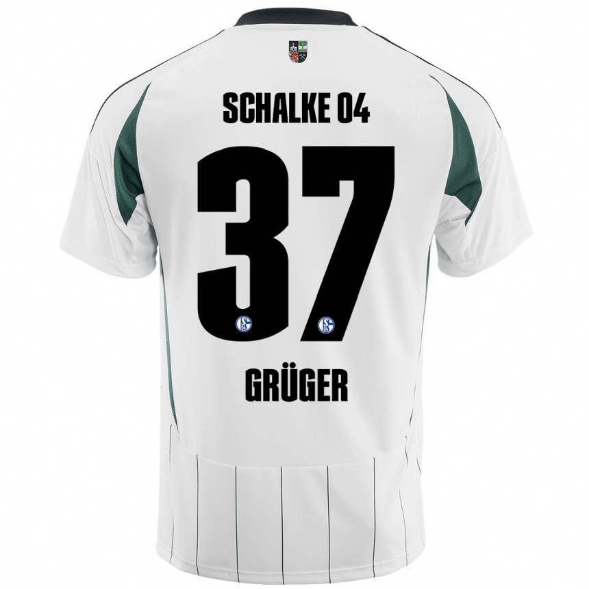 Women Football Max Grüger #37 White Green Away Jersey 2024/25 T-Shirt Canada