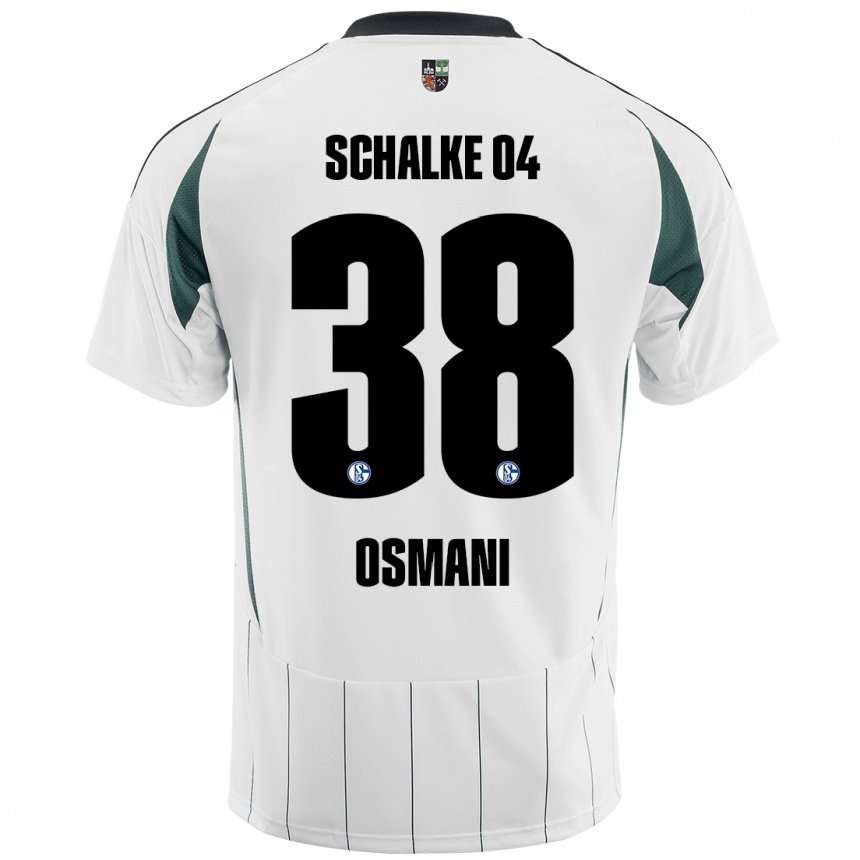 Women Football Tristan Osmani #38 White Green Away Jersey 2024/25 T-Shirt Canada