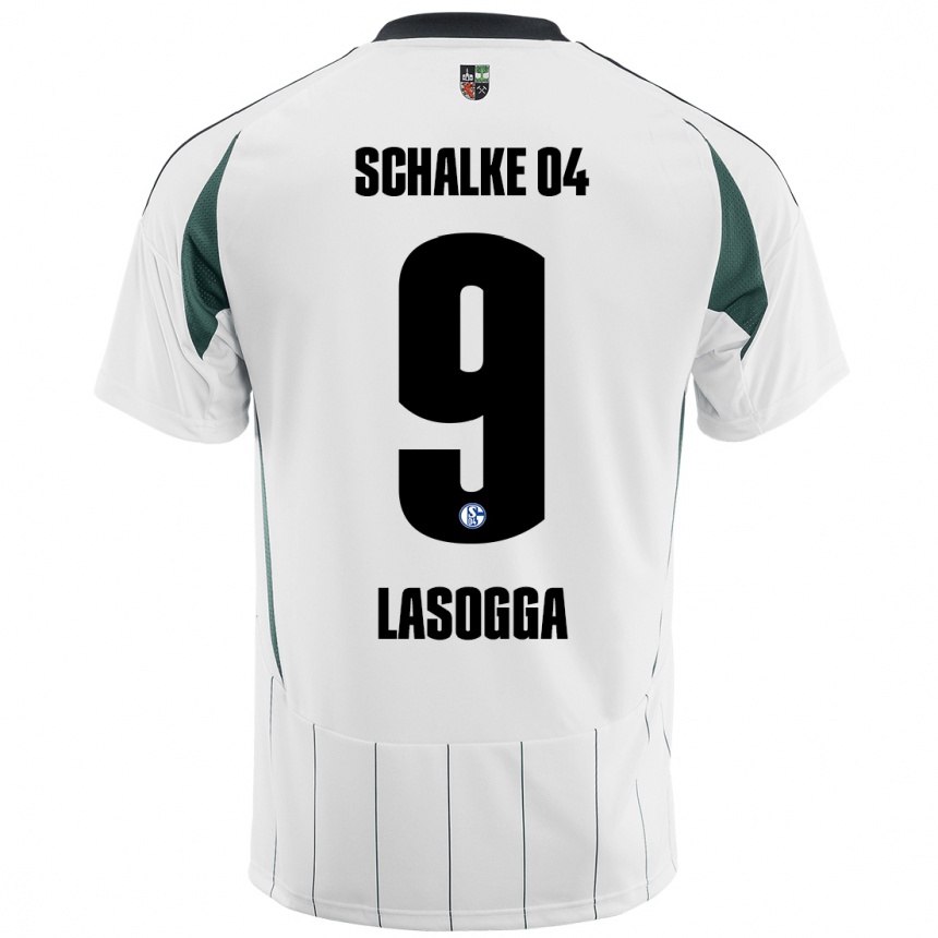 Women Football Pierre-Michel Lasogga #9 White Green Away Jersey 2024/25 T-Shirt Canada