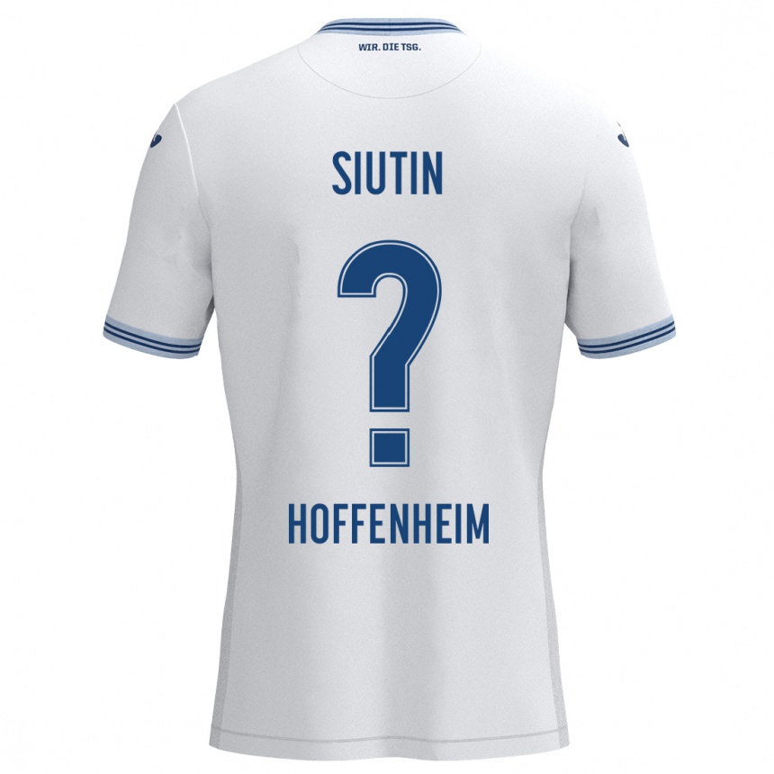 Femme Football Maillot Kirill Siutin #0 Blanc Bleu Tenues Extérieur 2024/25 Canada