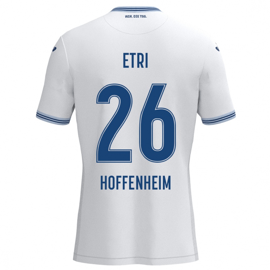 Women Football Ahmed Etri #26 White Blue Away Jersey 2024/25 T-Shirt Canada