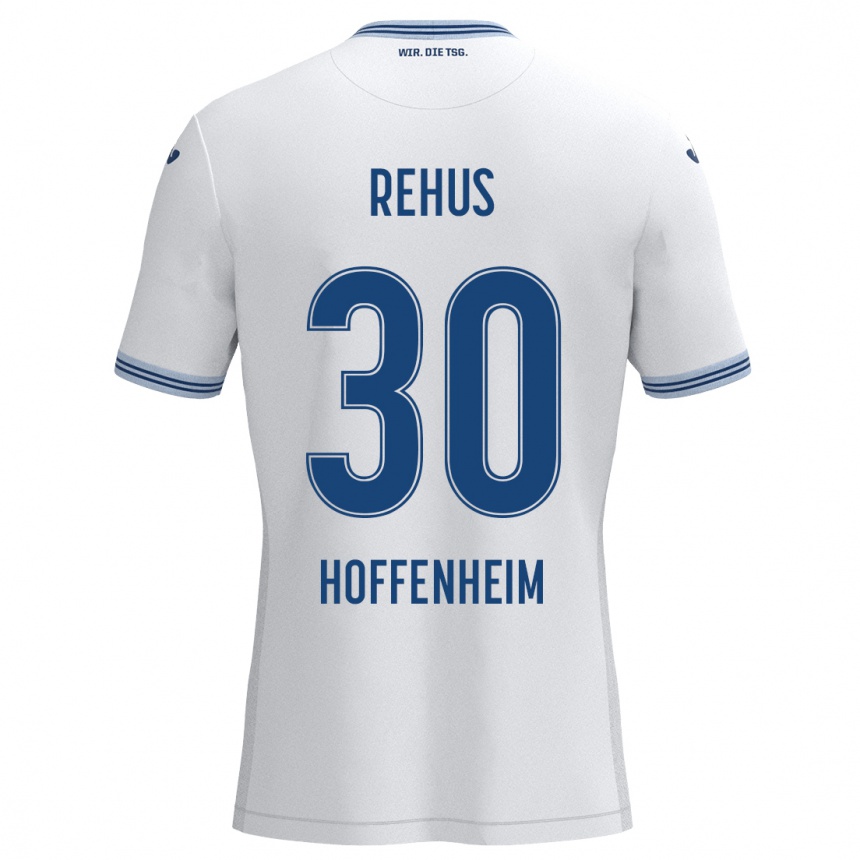 Women Football Milan Rehus #30 White Blue Away Jersey 2024/25 T-Shirt Canada