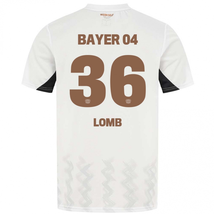 Women Football Niklas Lomb #36 White Black Away Jersey 2024/25 T-Shirt Canada